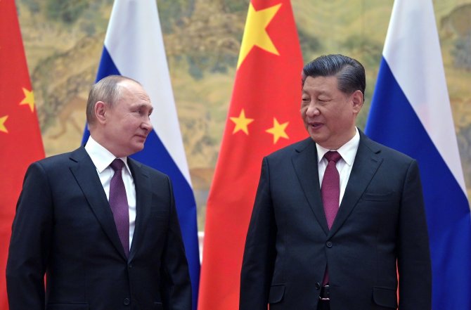 Vida Press nuotr./Vladimiras Putinas ir Xi Jinpingas
