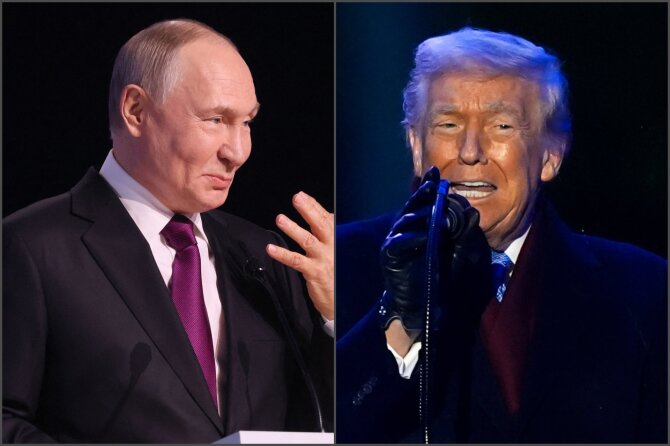 AFP/Scanpix/Vladimiras Putinas, Donaldas Trumpas