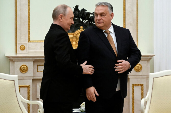 „Reuters“/„Scanpix“/Viktoras Orbanas, Vladimiras Putinas