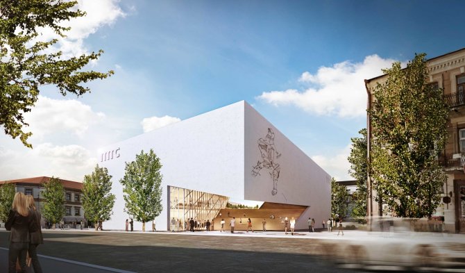 Vilniaus sav./Sauliaus Žiūros nuotr./Architektas Danielius Libeskindas Vilniuje pristatė Modernaus meno centro muziejaus pastato projektą