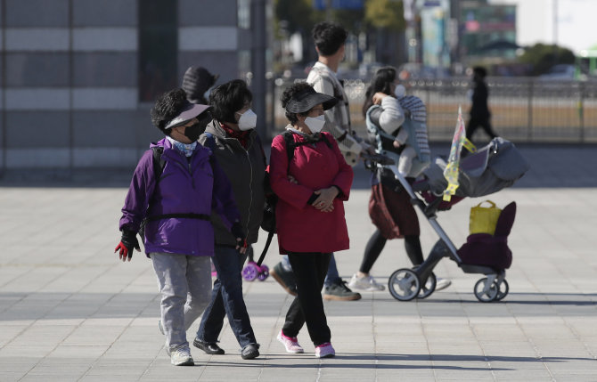 „Scanpix“/AP/Seulas koronaviruso pandemijos metu