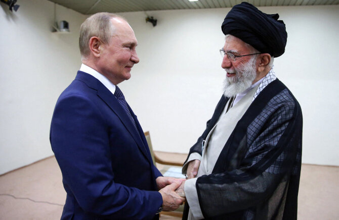 AFP/Scanpix/Vladimiras Putinas, ajatola Ali Khamenei