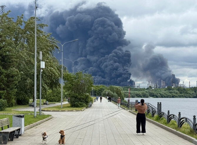 AFP/ „Scanpix“/Ukrainos ataka prieš Maskvą 2026 m. birželio 18 d.