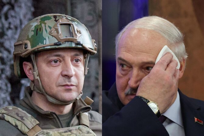 SIPA/Scanpix/AFP/Volodymyras Zelenskis, Aliaksandras Lukašenka