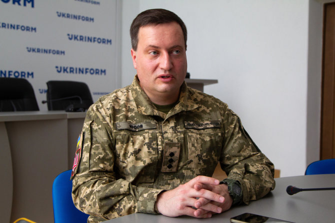 „Zuma press“/„Scanpix“/Ukrainos gynybos žvalgybos atstovas Andrijus Jusovas