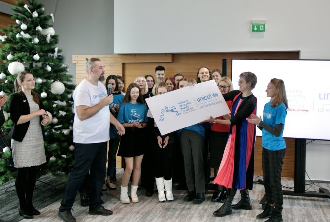 Kastyčio Mačiūno nuotr./UNICEF Vaikams draugiško miesto–kandidato ženklo įteikimo Vilniaus miestui ceremonija