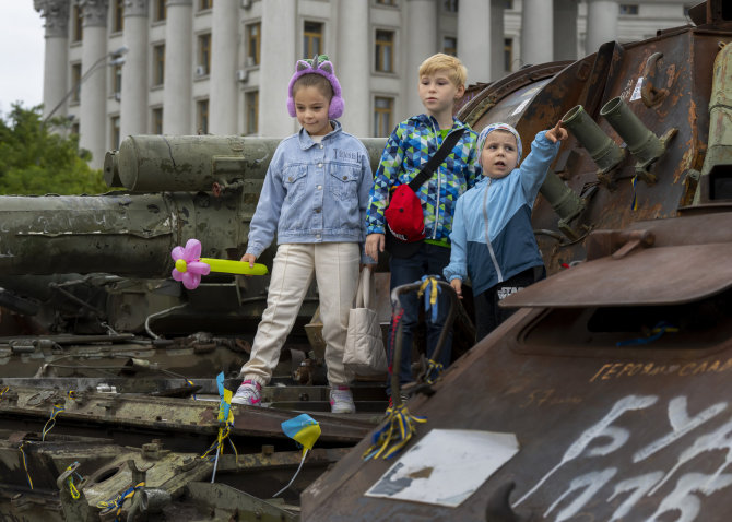 „AP“/„Scanpix“/Vaikai Ukrainoje