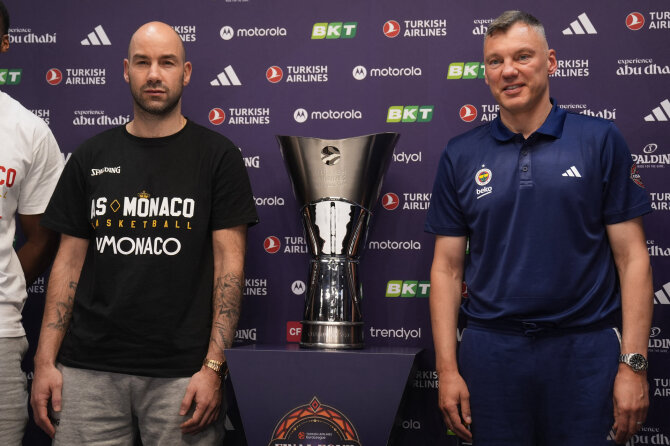 Vida Press nuotr./Vassilis Spanoulis ir Šarūnas Jasikevičius