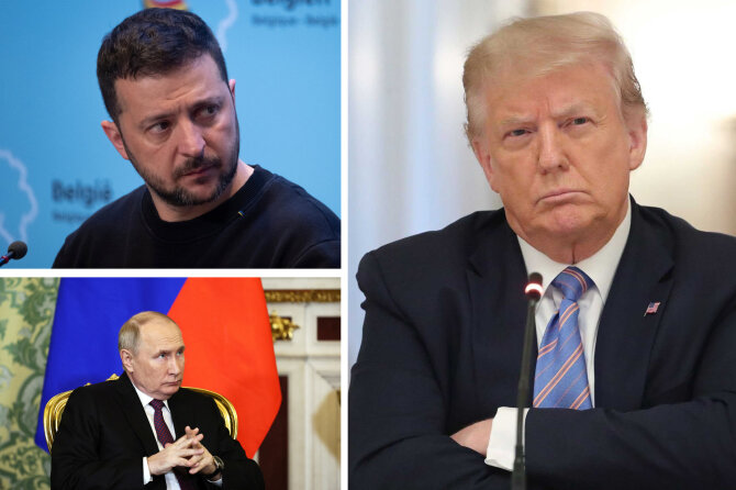 15min koliažas/Volodymyras Zelenskis, Vladimiras Putinas, Donaldas Trumpas