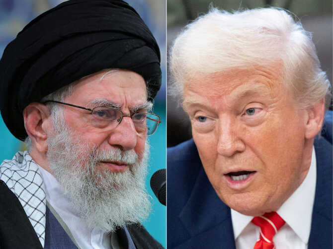 Ali Khamenei ir Donaldas Trumpas / - SAUL LOEB / AFP