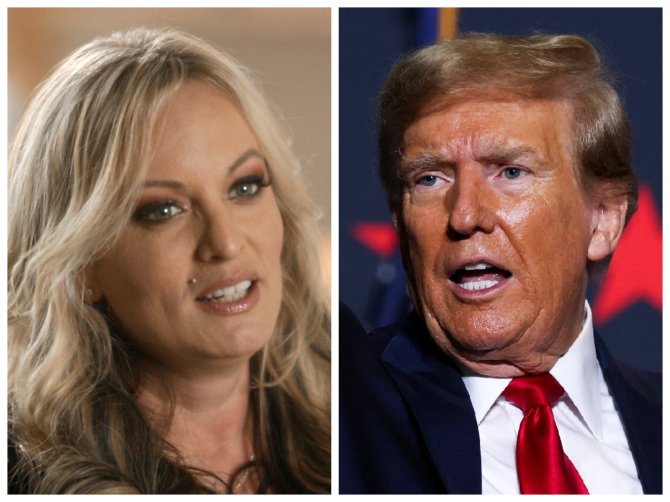 Vida Press nuotr./Stormy Daniels ir Donaldas Trumpas