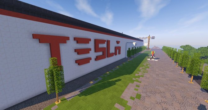 Organizatorių nuotr./Štai taip atrodo virtuali akumuliatorių gamykla „Tesla Gigafactory“