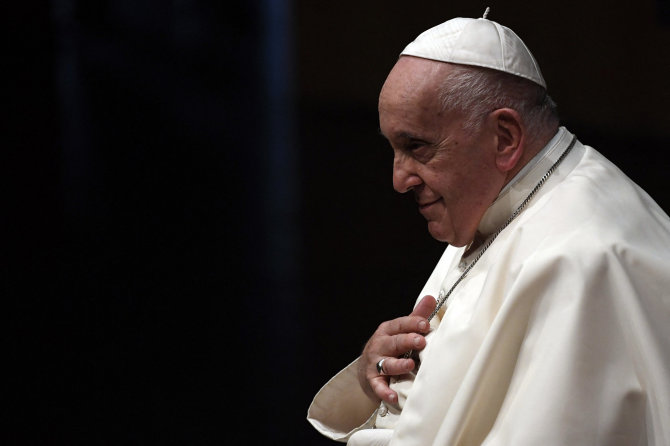 „AFP“/„Scanpix“/Popiežius Prancisškus