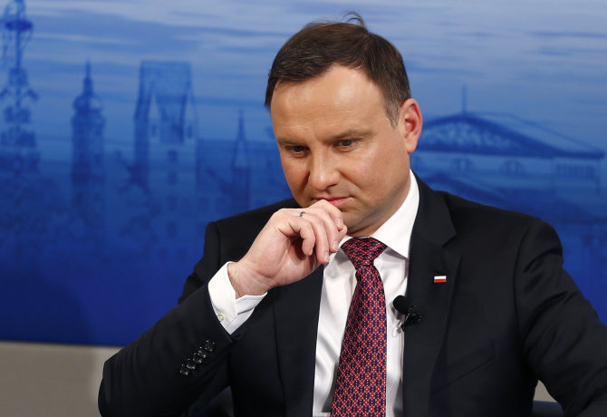 „Reuters“/„Scanpix“ nuotr./Lenkijos prezidentas Andrzejus Duda 