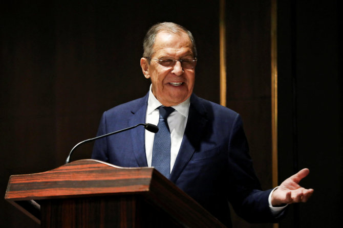 „Reuters“/„Scanpix“/Rusijos užsienio reikalų ministras Sergejus Lavrovas