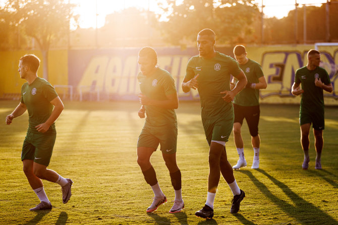 Elvio Žaldario / fkzalgiris.lt nuotr./Vilniaus „Žalgirio“ futbolininkų treniruotė