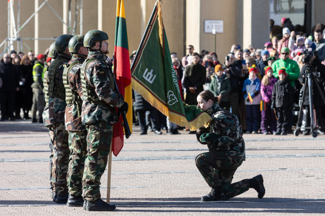 Pauliaus Peleckio / 15min nuotr./Lietuvos šaulių sąjungos narių priesaikos ceremonija