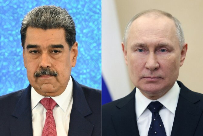 AFP/„Scanpix“ nuotr./Nicolas Maduro, Vladimiras Putinas