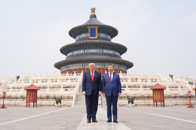 AP/ „Scanpix“/Donaldas Trumpas, Xi Jinpingas