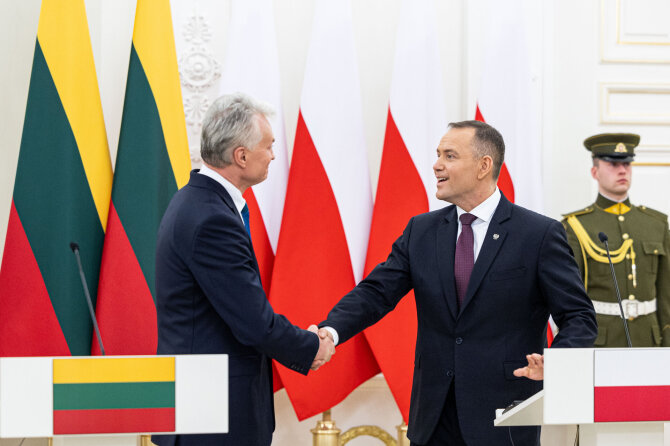 Pauliaus Peleckio / BNS nuotr./Lietuvos, Ukrainos ir Lenkijos Prezidentų spaudos konferencija