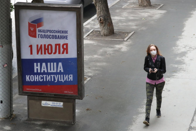 „Scanpix“/ITAR-TASS nuotr./Rusijoje ruošiamasi referendumui dėl Konstitucijos pataisų