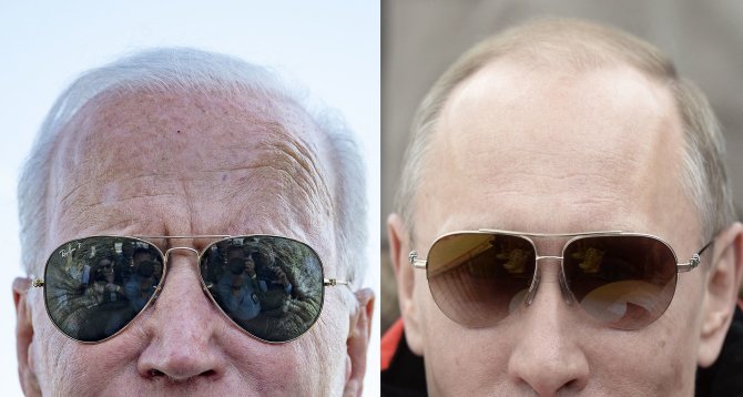 AFP/„Scanpix“ nuotr./Joe Bidenas ir Vladimiras Putinas