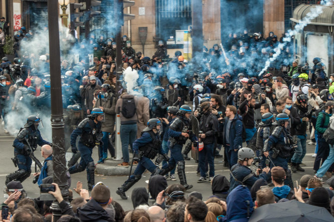 „Zuma press“/„Scanpix“/Ketvirtadienio protestai Paryžiuje