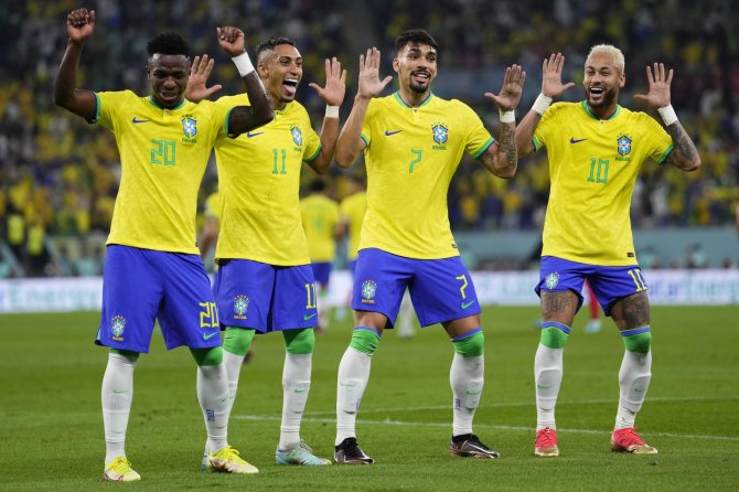 „Scanpix“/AP nuotr./Brazilijos futbolininkai