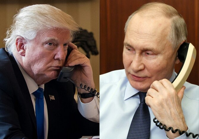 Donaldas Trumpas ir Vladimiras Putinas / DREW ANGERER GAVRIIL GRIGOROV / AFP