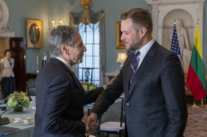 Užsienio reikalų ministerijos nuotr./G.Landsbergis JAV susitiko su A.Blinkenu