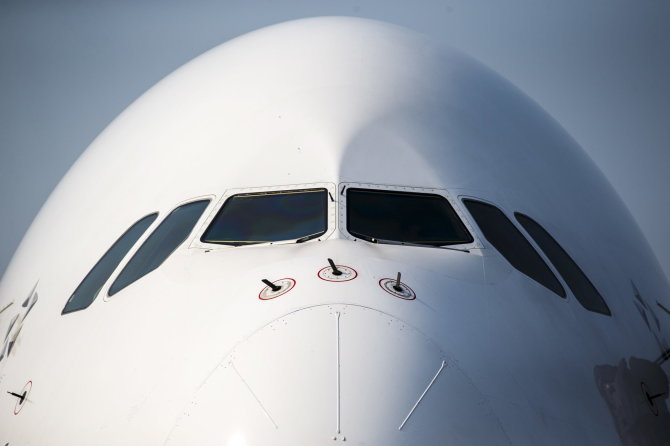 „Scanpix“ nuotr./„Emirates Airlines“ lėktuvas „Airbus A380-800“