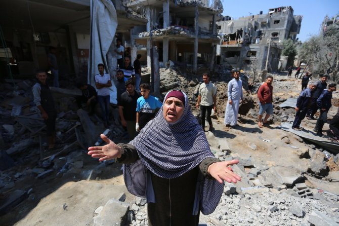 „Scanpix“/„SIPA“ nuotr./Gazos Ruožas po Izraelio smūgių