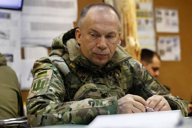 „AFP“/„Scanpix“/Ukrainos ginkluotųjų pajėgų vadas Oleksandras Syrskis