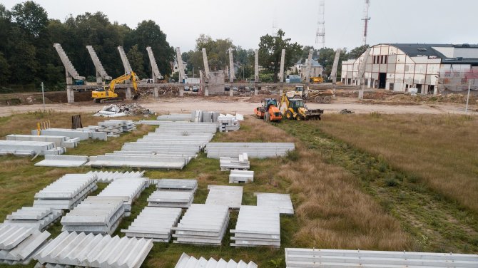 Kauno miesto savivaldybės nuotr./Rekonstruojamas Kauno S.Dariaus ir S.Girėno stadionas