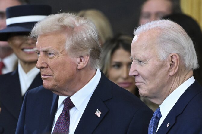 Donaldas Trumpas ir Joe Bidenas / Saul Loeb / AP