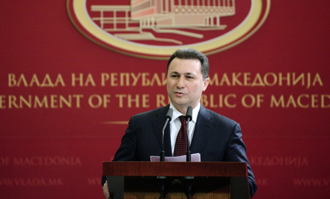 „Scanpix“/AP nuotr./Makedonijos premjeras Nikola Gruevskis 