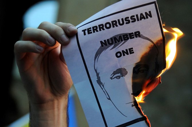 AFP/„Scanpix“ nuotr./Protestas prieš Vladimiro Putino politiką