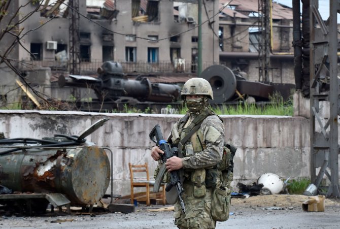 AFP/„Scanpix“ nuotr./Rusijos karys Mariupolyje