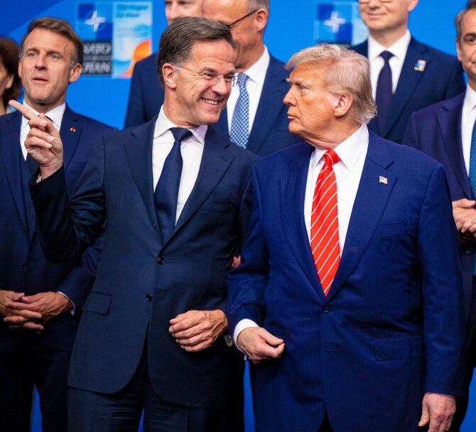 Markas Rutte ir Donaldas Trumpas / / Mischa Schoemaker/Dutch Press Ph