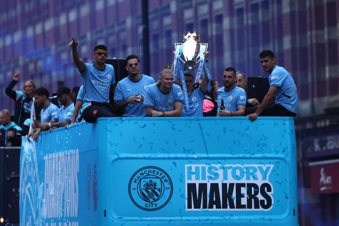 AFP/„Scanpix“ nuotr./„Manchester City“ čempioniškas paradas