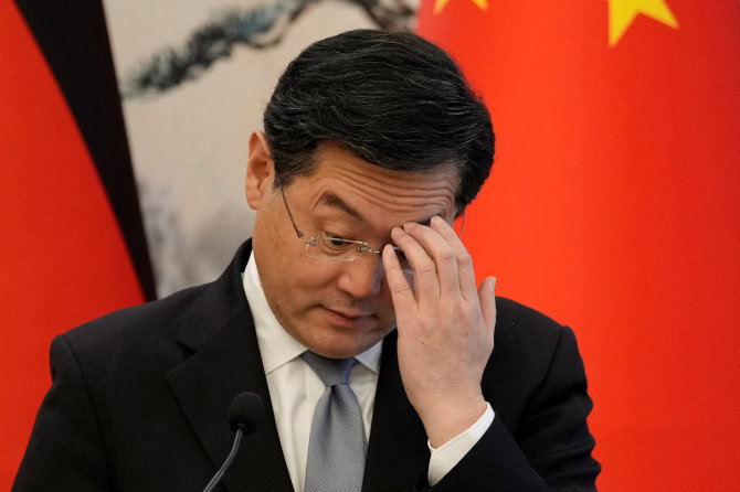 „Reuters“/„Scanpix“/Kinijos užsienio reikalų ministras Qin Gangas
