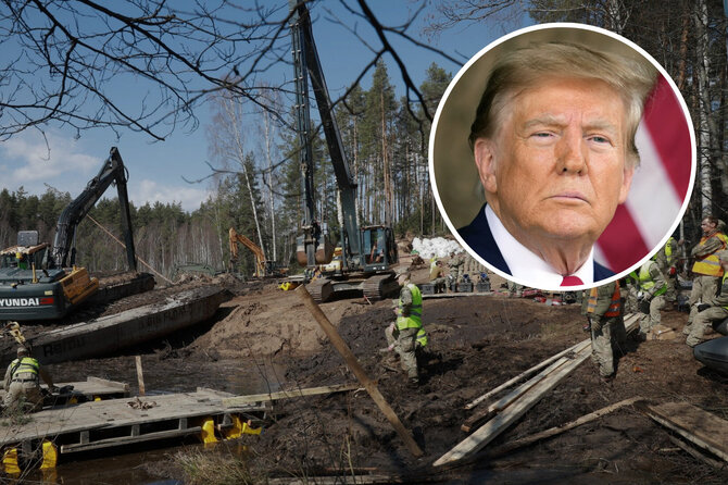 Donaldas Trumpas ir paieškos darbai Pabradėje