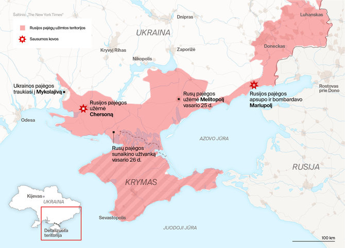 Rusijos invazija į pietų Ukrainą