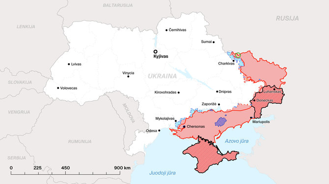 Mappa dell'Ucraina 