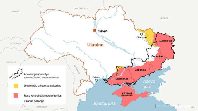 Ukrainos žemių aneksija. Igno Krakio žemėlapis