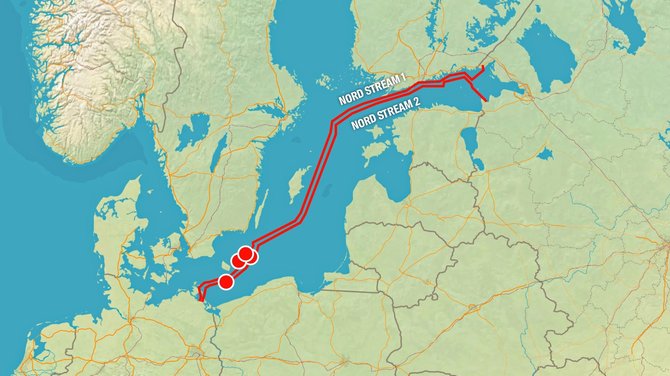 Nord Stream sprogimų vieta