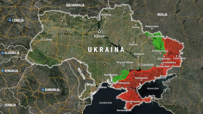 Ukrainos žemėlapis 2023 06 08