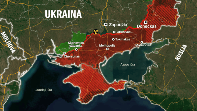 Pietų Ukrainos žemėlapis