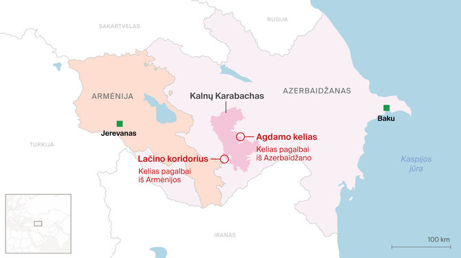Kalnu Karabacho žemėlapis
