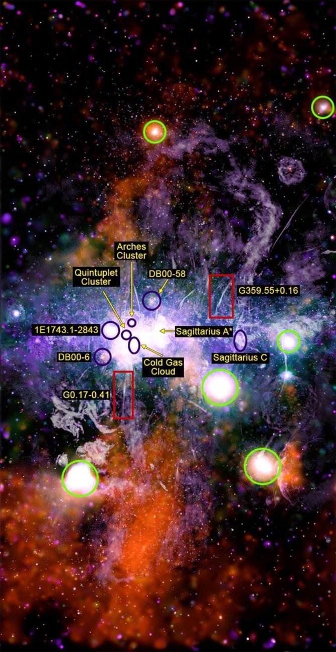 „Scanpix“/AP nuotr./Paukščių tako galaktikos centro žemėlapis